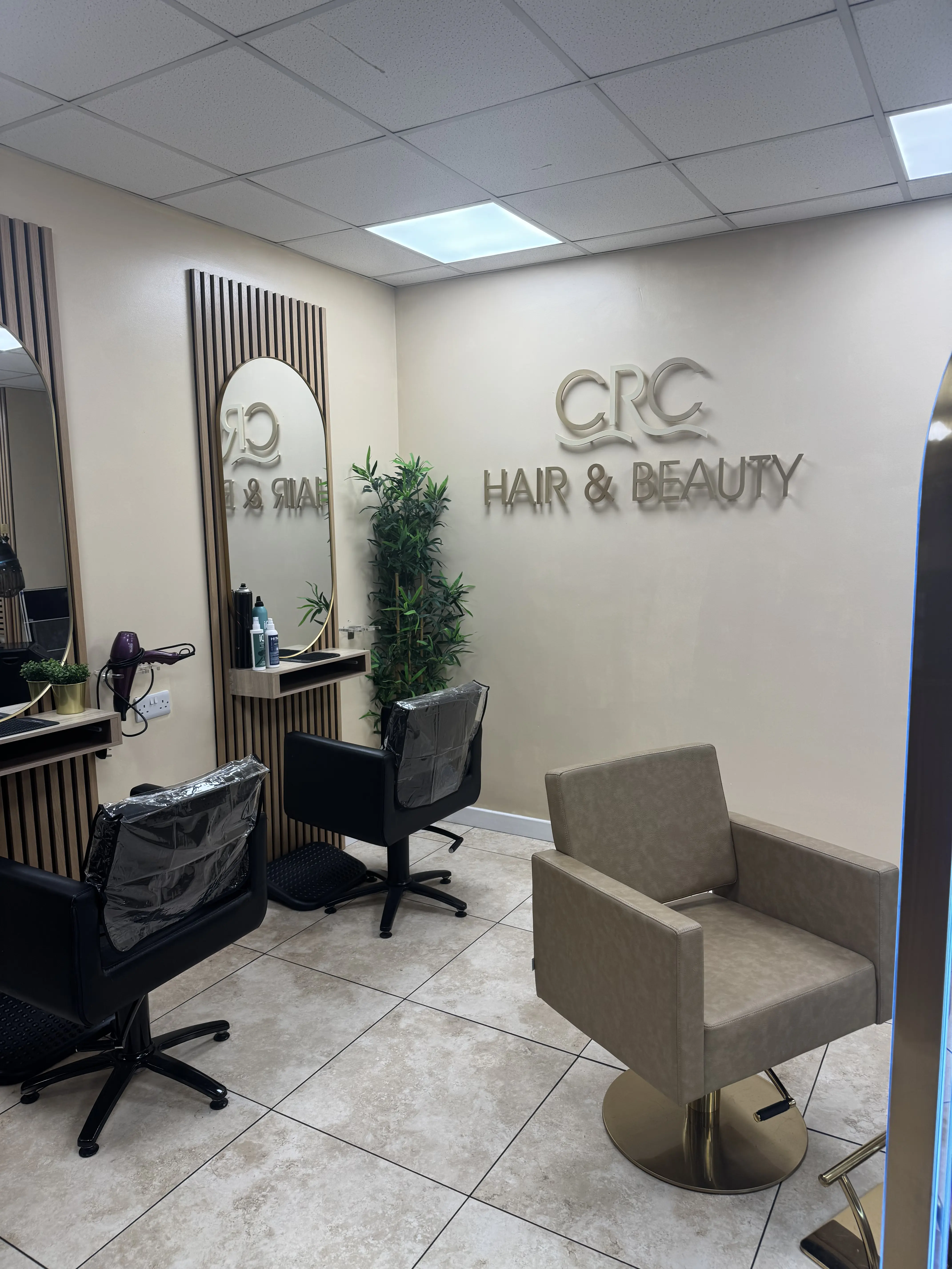 Intimate corner inside the CRC Hair & Beauty salon